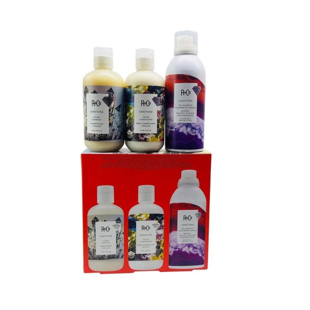 R+Co Gemstone Color Shampoo Conditioner Masque Set 8.5oz + 5.7oz Hair Care